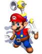 THis is Mario from Super Mario Sunshine. The thing on his back is the Flash Ultra Liquidizer Dowsing Devise: FLUDD