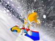 This is a picture from Sonic Adventure DX of tails shredding down a mountain