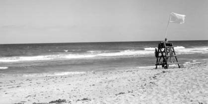 A lone lifeguard on Flagler Beach