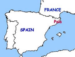 Map of Pals - Costa Brava - Spain