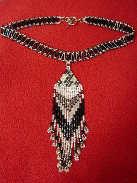 Black and White Indian Necklace
