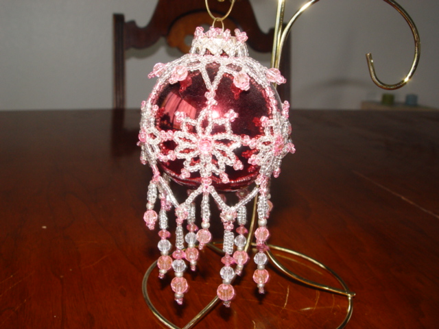 Pink and Silver Ornament Cover