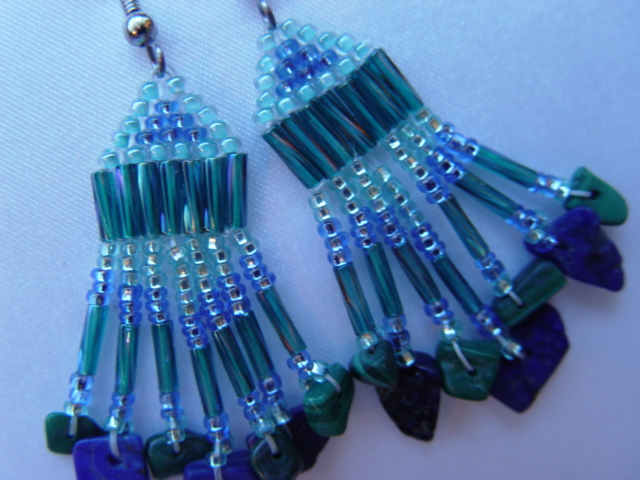 Blue Dangle Earrings