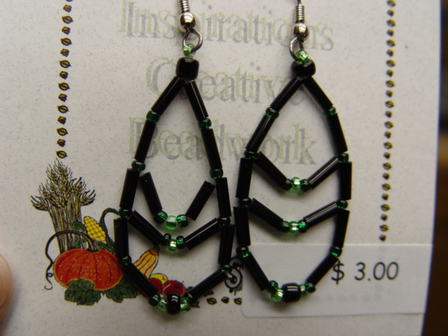 Green and Black Kolourful Original Earrings