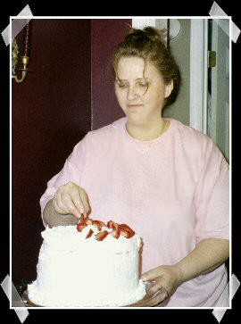 pam adding strawberries