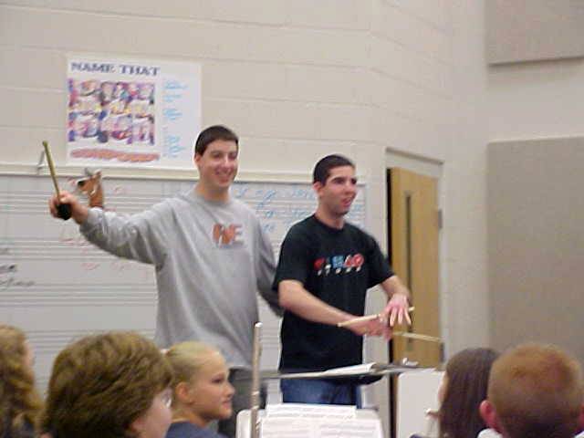 Chris and Greg Nicolas conducting