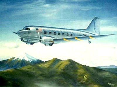 Panagra DC-3 from a painting Mike Willey gave his father, Capt Paul Willey