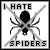 I hate: spiders