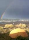 Regenbogen �ber dem Strand