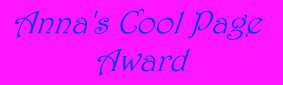 Annas Cool Page Award