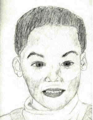 Drawing of my nephew Jonathan; darkened to show detail