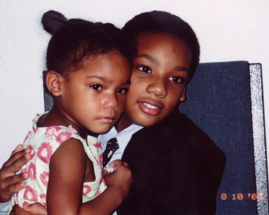 Jonathan with Kaia crying.