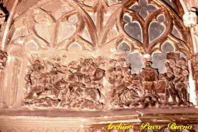 Relieve sobre el milagro en la Capilla de los Sagrados Corporales de la iglesia Colegial de Daroca