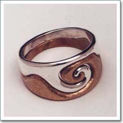 Joya dual en plata 925 y cobre