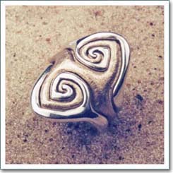 Anillo dual en plata y oro 18K