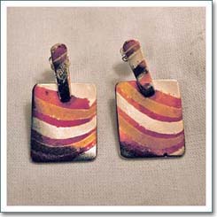 Mokume-Gane de cobre, bronce y oro 24K
