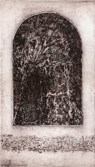 Collografia, pirografia - senza titolo. Autore: Paolo Chirco