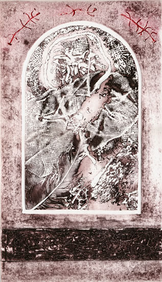 Collografia, pirografia - senza titolo. Autore: Paolo Chirco