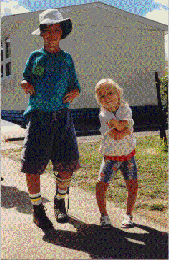 My brother Edward, and Samantha, who has the same disability as us, from Whangarei, New Zealand