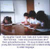 Sarah, Sae, Saki, and Ayako taking a test subtitled.jpg (54189 bytes)