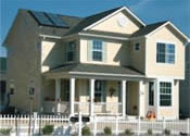 Solar Water Heating Collector on Residence