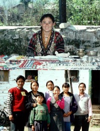 Nepali ladies carrying Veggies to sell in the lower valley