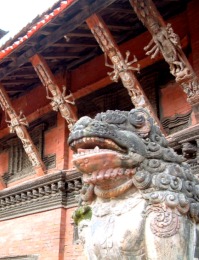 Durbar Square in Kathmandu Behind Me