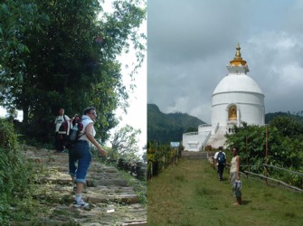Pashu' shirt is off and shanti stupa finally!