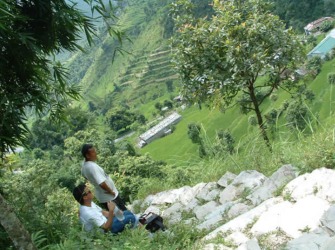 Gurung and Pashu on the way back