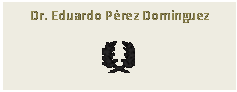 Cuadro de texto: Dr. Eduardo P�rez Dom�nguez
 
