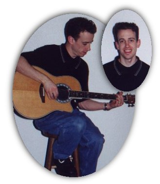 Daniel plays on an Ovation