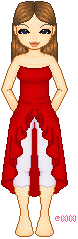 Made for a fave doll contest, i like her hair and the shade of red on her dress