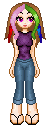 My lovely pheonix character, Tryx Kuri, she's a werewolf and she's bad!