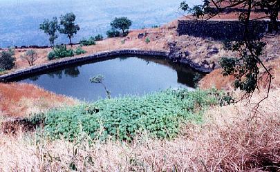 The lake above...