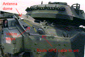 Details of how to route the GPS cable to the antenna dome