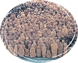 Clay figures by Antony Gormley