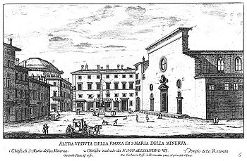 Piazza della Minerva 16th century