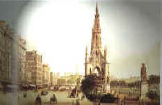 Scott Memorial with Calton Hill in distance