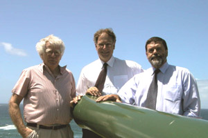 Mr Doug Lithgow, Hon Dr Andrew Refshauge and Hon. Member for Newcastle Bryce Gaudry