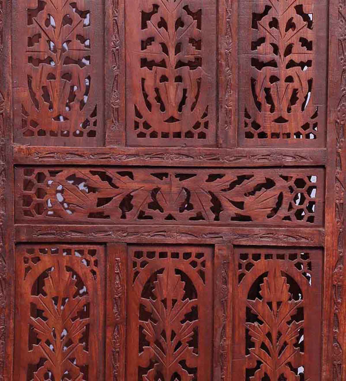 4 Panel Room Divider in Sheesham Wood PART-0106 view 4