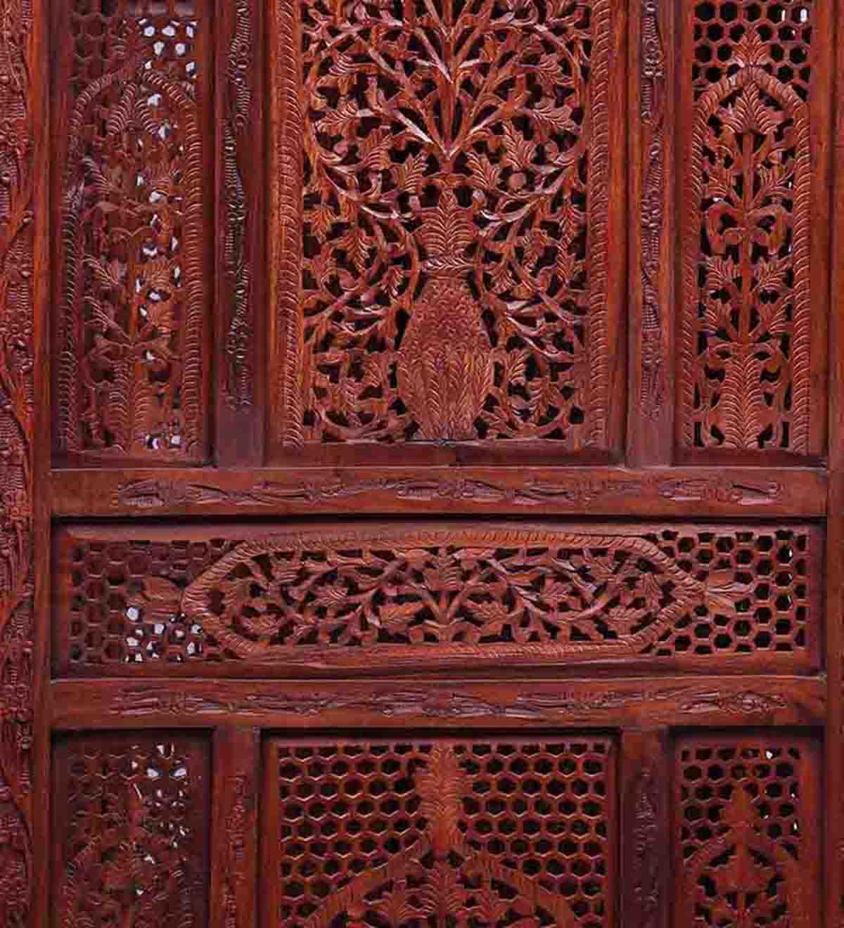 Folding Partition Screen Sheesham Wood PART-0108 view 5
