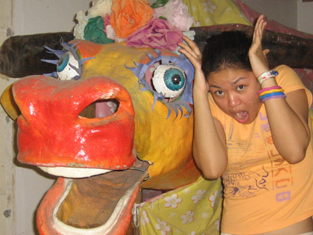 w/ carabao effigy @ the Blanco Family Museum