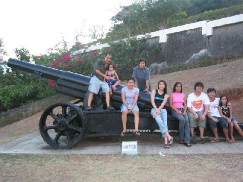 Don't touch my cannon. Although you can sit on it.