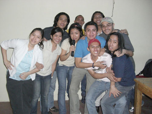 Clockwise from left: Jiyas, Loyne, Gilbert, Mikey Mike, John, Reuel, VJ, Von, Ida, Master Lisa