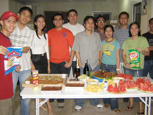 vj, loyne, jaja, errol, pokoy, brian, alex, lisa, alvin, ma'am frances, and a half of gilbert
