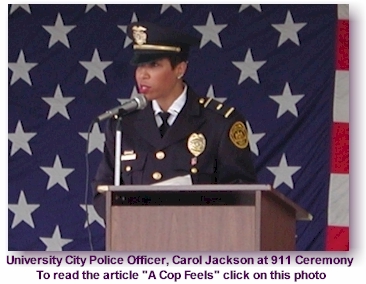 University City Police Officer, Carol Jackson at 911 Ceremony