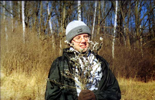 Katya with branches