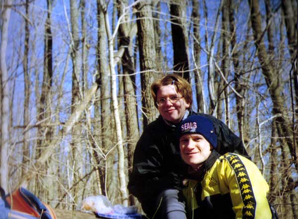 Kostya and Katya in a forest