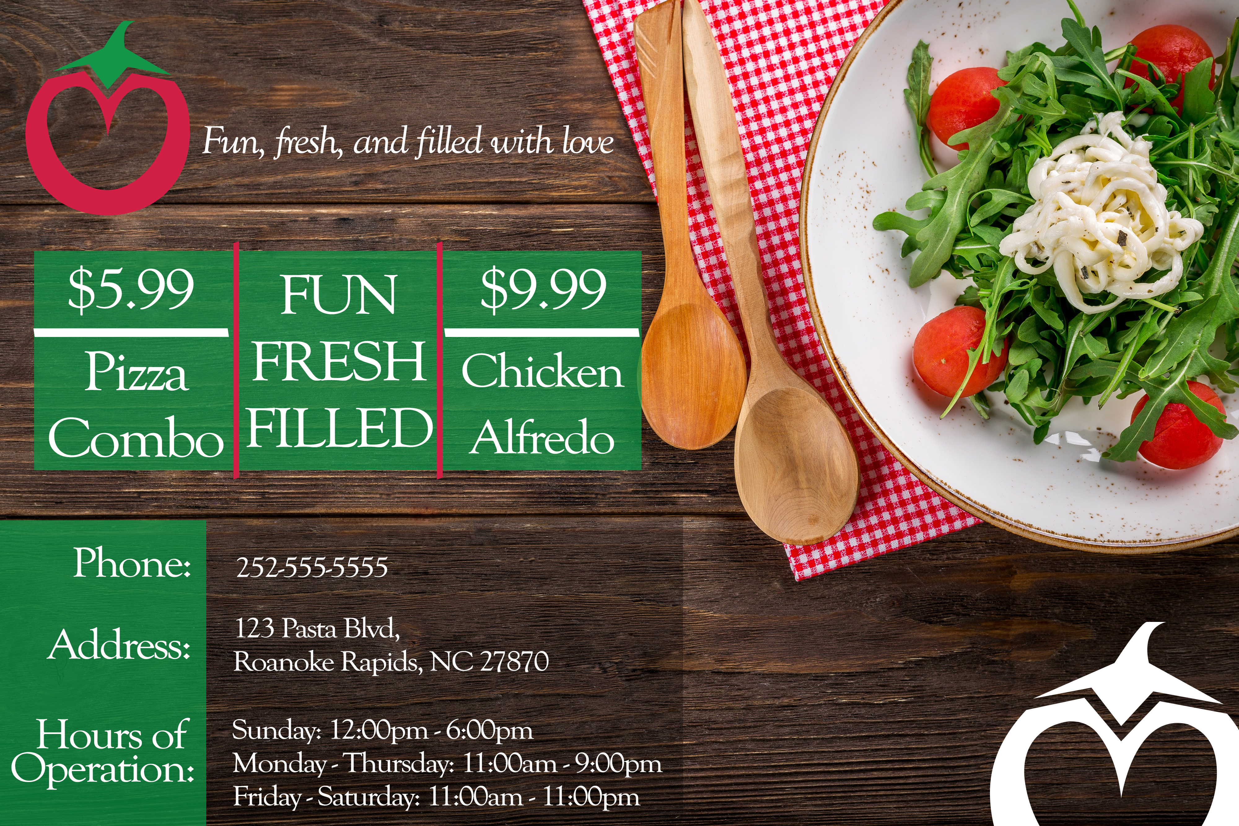 promotions and contact info