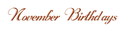 November Birthdays